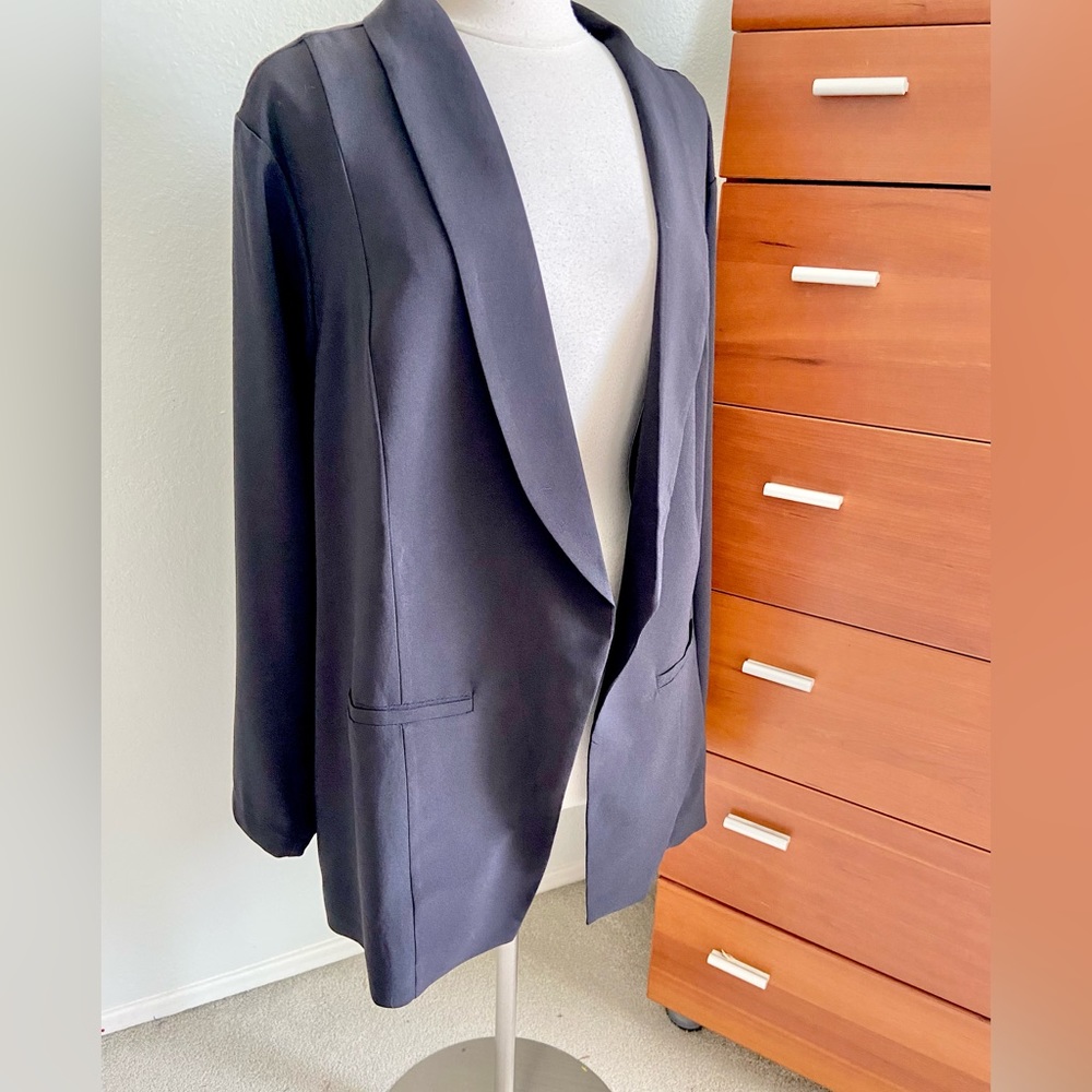 NWT Torrid Parker Studio Crepe Black Open Blazer Jacket Size 4X